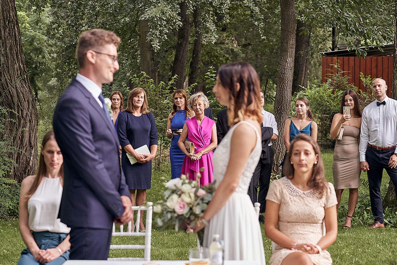 Orsi és Attila eskütétel közben